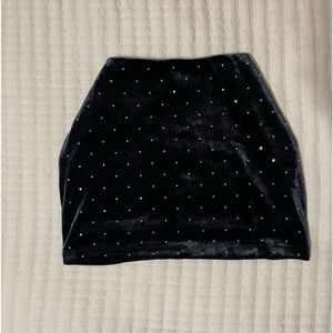 Mini velvet skirt